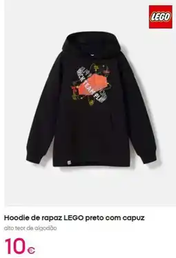 Pepco Lego - hoodie de rapaz preto com capuz promoção