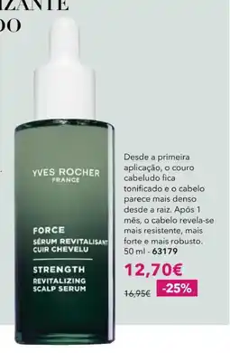 Yves Rocher Sérum revitalizante couro cabeludo promoção