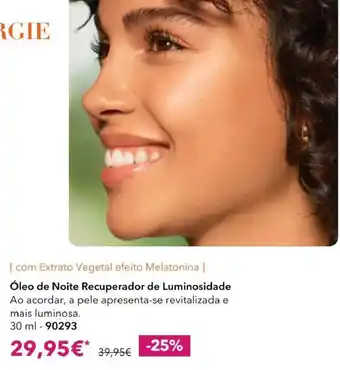 Óleo de Noite Recuperador de Luminosidade
