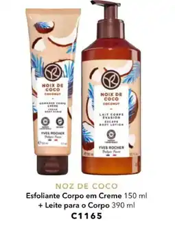 Yves Rocher Noz de COco Esfoliante Corpo em Creme + Leite para o Corpo promoção