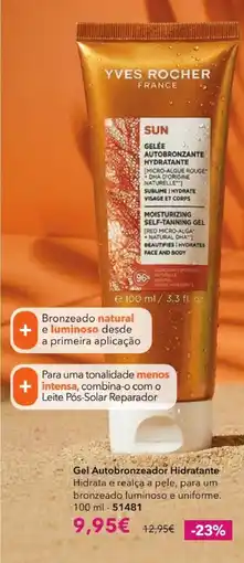 Yves Rocher Gel Autobronzeador Hidratante promoção