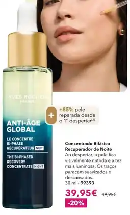 Yves Rocher Concentrado Bifásico Recuperador de Noite promoção