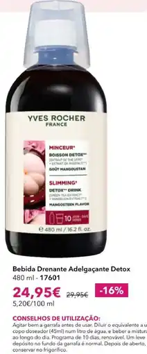 Yves Rocher Bebida Drenante Adelgaçante Detox Yves Rocher promoção