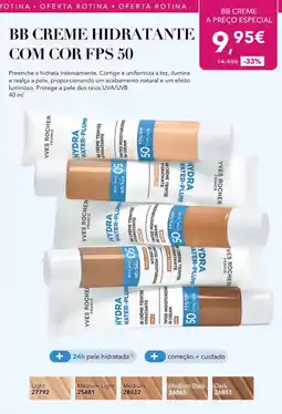 Yves Rocher bb creme hidratante com cor fps 50 promoção