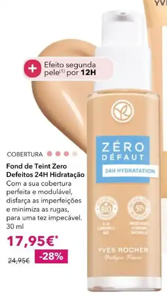 Yves Rocher Fond de Teint Zero Defeitos 24H Hidratação promoção