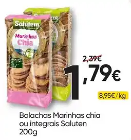 Froiz Bolachas Marinhas chia ou integrais Saluten promoção
