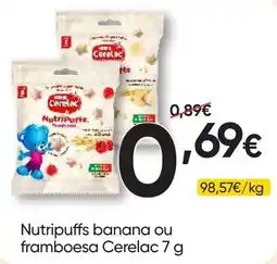 Froiz Nutripuffs banana ou framboesa Cerelac promoção