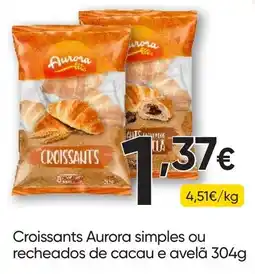 Froiz Croissants aurora simples ou recheados de cacau e avela promoção