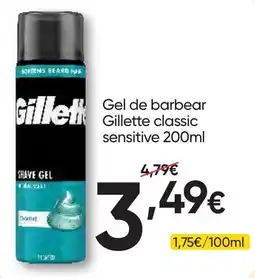 Froiz gel de barbear gillette classic sensitive promoção