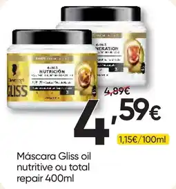 Froiz Máscara Gliss oil nutritiva ou total repair promoção