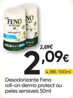 Froiz Desodorante Feno roll-on dermo protect ou peles sensíveis promoção