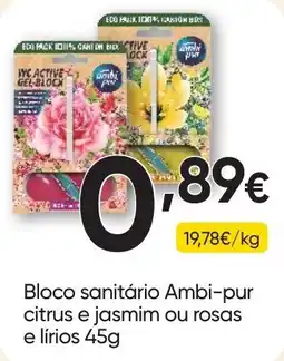 Froiz Bloco Sanitário Ambi-pur Citrus e Jasmin Ou Rosas e Lirio promoção