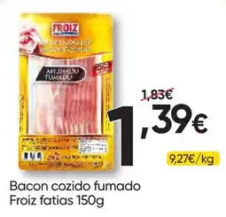 Froiz Bacon cozido fumado Froiz fatias promoção