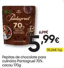 Froiz Pepitas de chocolate para culinária Pantagruel 70% cacao promoção