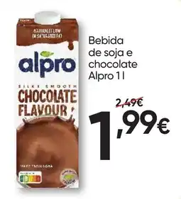 Froiz Bebida de soja e chocolate Alpro promoção