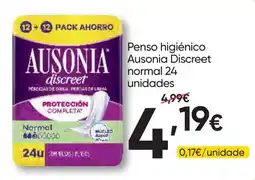Froiz Penso higiénico Ausonia Discreet normal promoção