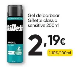 Froiz gel de barbear gillette classic sensitive promoção