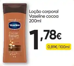 Froiz Vaseline loção corporal cocoa radiant promoção