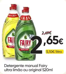 Froiz Detergente manual fairy ultra limão ou original promoção