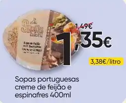 Froiz Sopas portuguesas creme de feijão e espinafres promoção