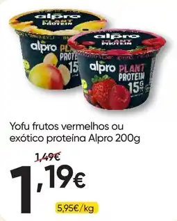 Froiz Yofu frutos vermelhos ou exótico proteína Alpro promoção