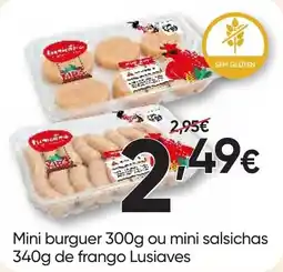 Froiz Mini burguer lusiaves promoção