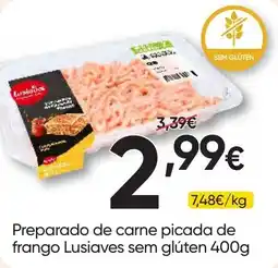 Froiz Preparado de carne picada de frango Lusíaves sem glúten promoção
