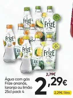 Froiz Água com gás Frize ananás, laranja ou limão promoção