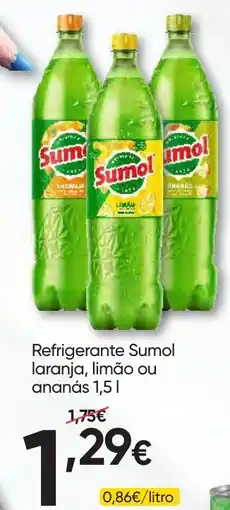 Froiz Refrigerante Sumol laranja, limão ou ananás promoção