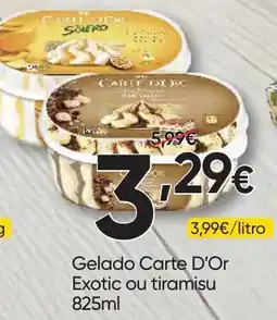 Froiz Gelado Carte D'Or Exotic ou tiramisu promoção