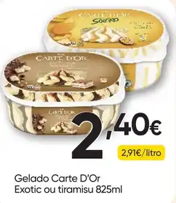 Froiz Gelado Carte D'Or Exotic ou tiramisu promoção