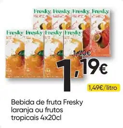 Froiz Bebida de fruta Fresky laranja ou frutos tropicais promoção