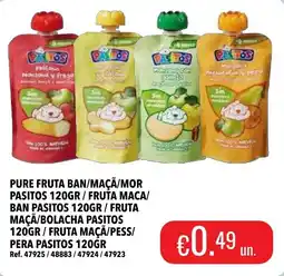 Central Cash Pure fruta ban/maçã/mor pasitos promoção
