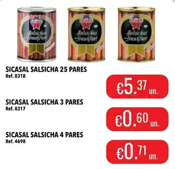 Central Cash Sicasal salsicha 25 pares promoção