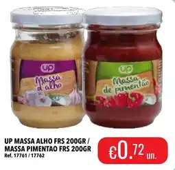 Central Cash Up massa alho frs 200gr / massa pimentao frs 200gr promoção
