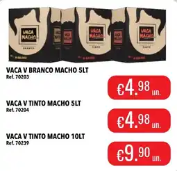 Central Cash Vaca v branco macho promoção