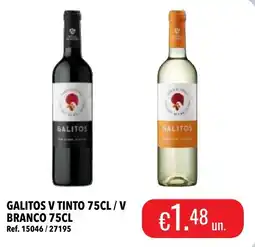 Central Cash galitos v tinto 75cl / v branco 75cl promoção