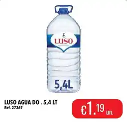 Central Cash Luso agua do promoção