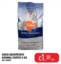 Central Cash Areia absorvente normal popets promoção