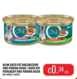 Central Cash alimentação gato esterilizado bacalhau e calabacim purina one 85gr promoção