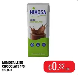 Central Cash Mimosa leite chocolate 1/5 promoção