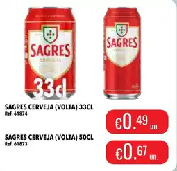 Central Cash Sagres cerveja (volta) promoção