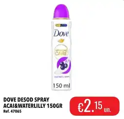 Central Cash Dove desod spray acai&waterlilly promoção
