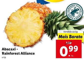 Lidl Abacaxi Rainforest Alliance promoção