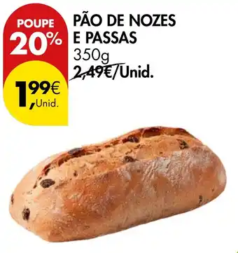 Pingo Doce Pão de nozes e passas promoção