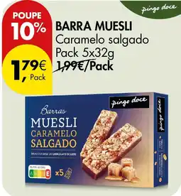 Pingo Doce Barra muesli caramelo salgado promoção