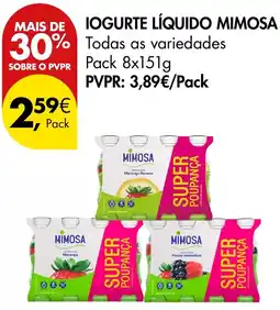 Pingo Doce Iogurte líquido mimosa promoção