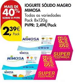 Pingo Doce Iogurte sólido magro mimosa promoção