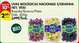 Pingo Doce Uvas biológicas nacionais s/grainha hey, vita! promoção