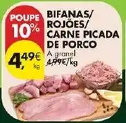 Pingo Doce Bifanas/rojões/carne picada de porco promoção